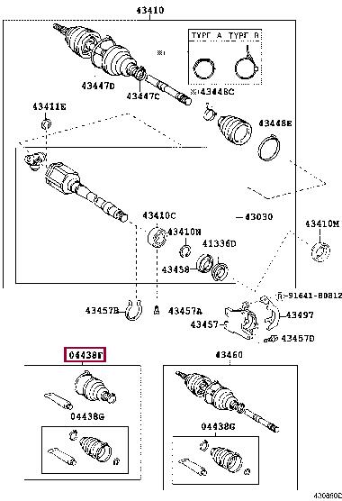 Toyota 04438-44050 Пильник привідного валу 0443844050: Купити у Польщі - Добра ціна на 2407.PL!