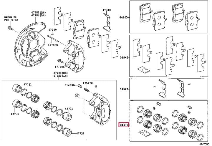 Toyota 04479-50130 Reparatursatz, Bremssattel 0447950130: Kaufen Sie zu einem guten Preis in Polen bei 2407.PL!