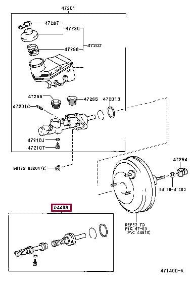 Toyota 04493-52020 Brake master cylinder repair kit 0449352020: Buy near me in Poland at 2407.PL - Good price!