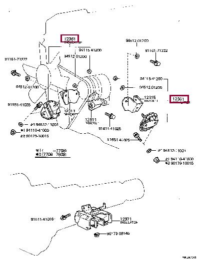 Toyota 12361-38130 Подушка двигателя 1236138130: Отличная цена - Купить в Польше на 2407.PL!