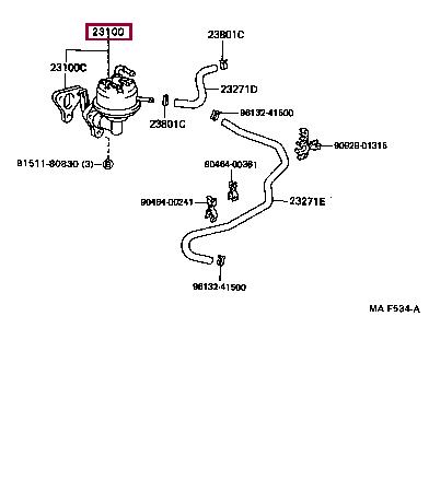 Toyota 23100-69095 Fuel pump 2310069095: Buy near me in Poland at 2407.PL - Good price!