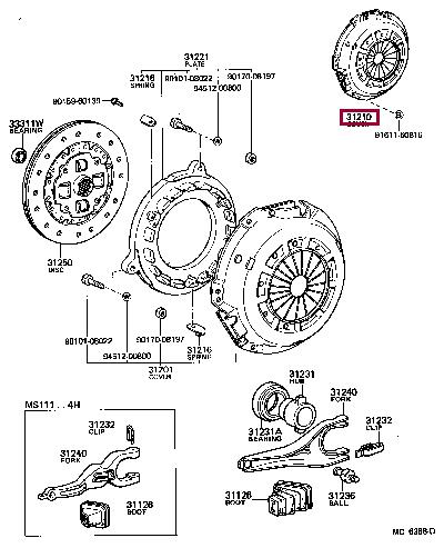 Toyota 31210-30182 Clutch thrust plate 3121030182: Buy near me in Poland at 2407.PL - Good price!