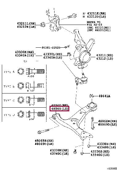 Toyota 4806902300 Zawieszenie przednie kronshteny lewym dolnym 4806902300: Atrakcyjna cena w Polsce na 2407.PL - Zamów teraz!