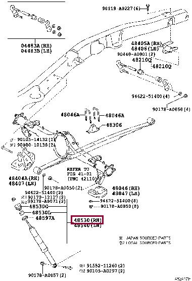 Toyota 48530-09M80 Amortyzator tylny prawy 4853009M80: Dobra cena w Polsce na 2407.PL - Kup Teraz!