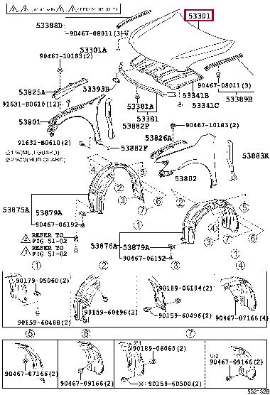 Toyota 53301-33130 Капот 5330133130: Приваблива ціна - Купити у Польщі на 2407.PL!