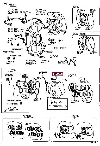 Toyota 90240-06158 Mounting kit brake pads 9024006158: Buy near me at 2407.PL in Poland at an Affordable price!