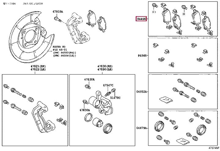 Toyota 04466-YZZE7 Brake Pad Set, disc brake 04466YZZE7: Buy near me at 2407.PL in Poland at an Affordable price!