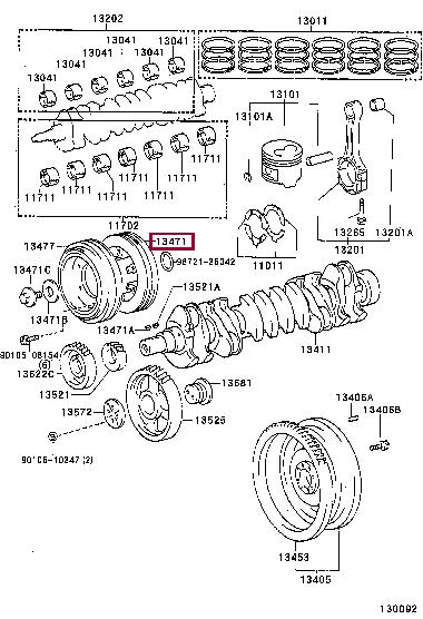 Toyota 13408-17010 Шкив коленвала 1340817010: Приваблива ціна - Купити у Польщі на 2407.PL!