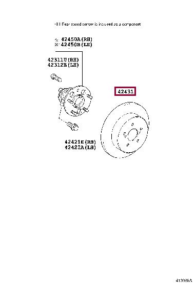 Toyota 42431-12280 Диск тормозной 4243112280: Отличная цена - Купить в Польше на 2407.PL!