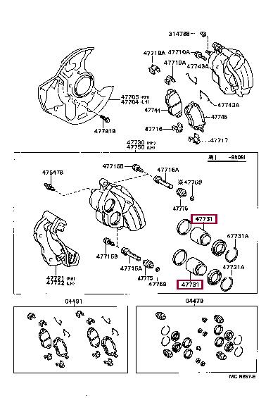 Toyota 47731-50030 Brake caliper piston 4773150030: Buy near me in Poland at 2407.PL - Good price!