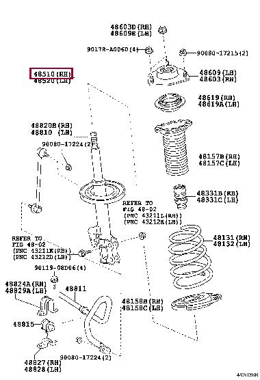 Toyota 48510-8Z103 Front Right Suspension Shock Absorber 485108Z103: Buy near me in Poland at 2407.PL - Good price!
