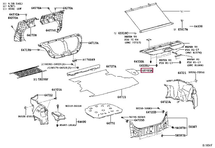 Toyota 58703-33050 Панель багажника внутренняя левая 5870333050: Отличная цена - Купить в Польше на 2407.PL!