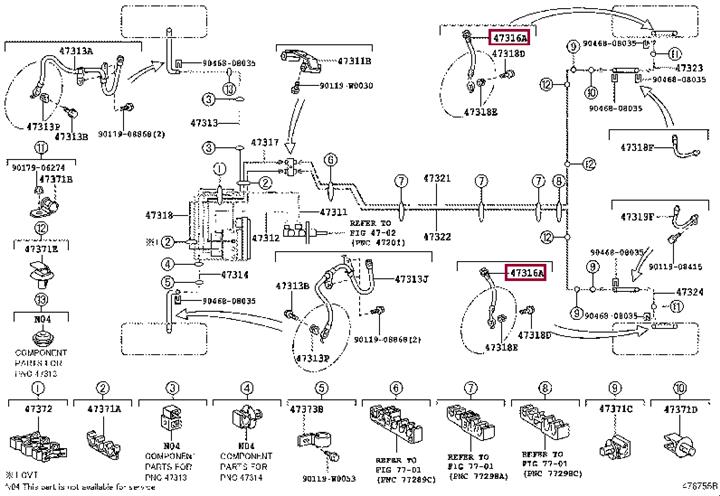 Toyota 90947-W2044 Тормозной шланг 90947W2044: Отличная цена - Купить в Польше на 2407.PL!