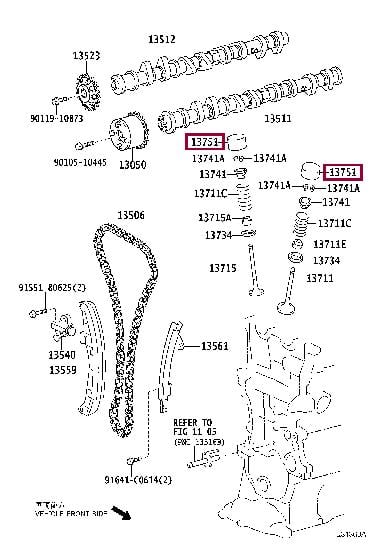 Toyota 13751-46370 Гідрокомпенсатор 1375146370: Приваблива ціна - Купити у Польщі на 2407.PL!