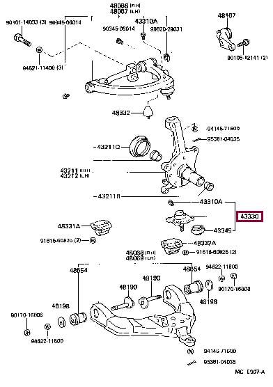 Toyota 43330-29215 Ball joint 4333029215: Buy near me at 2407.PL in Poland at an Affordable price!