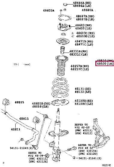 Toyota 48520-80195 Амортизатор підвіски 4852080195: Приваблива ціна - Купити у Польщі на 2407.PL!