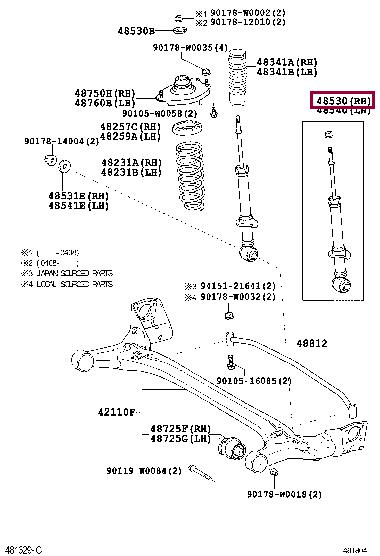 Toyota 48530-09K60 Amortyzator 4853009K60: Dobra cena w Polsce na 2407.PL - Kup Teraz!