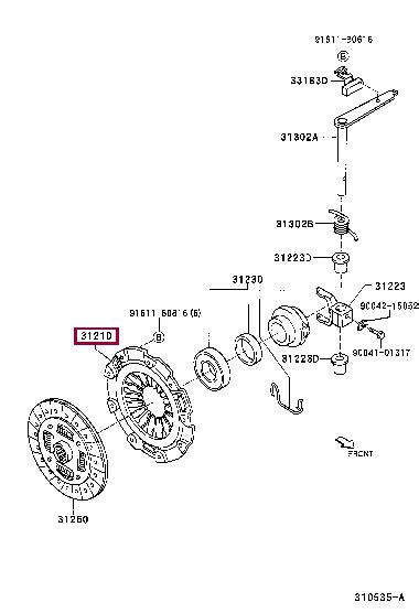 Toyota 31210-B2040 Корзина сцепления 31210B2040: Купить в Польше - Отличная цена на 2407.PL!