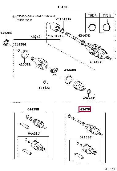 Toyota 43470-49865 Przegub homokinetyczny 4347049865: Dobra cena w Polsce na 2407.PL - Kup Teraz!