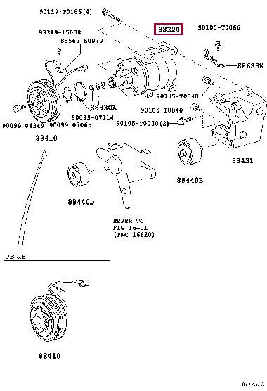 Toyota 88320-0K080 Kompresor klimatyzacji 883200K080: Dobra cena w Polsce na 2407.PL - Kup Teraz!