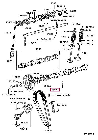 Toyota 13511-73902 Camshaft 1351173902: Buy near me at 2407.PL in Poland at an Affordable price!