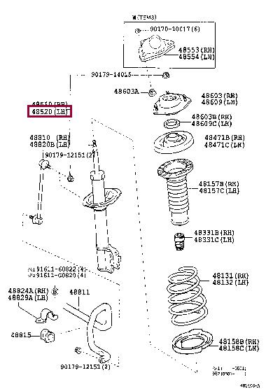 Toyota 48520-39415 Amortyzator przedni lewy 4852039415: Dobra cena w Polsce na 2407.PL - Kup Teraz!