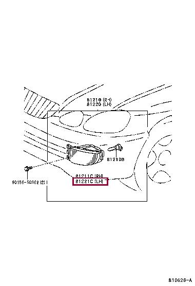 Toyota 81221-30223 Фара протитуманна ліва 8122130223: Купити у Польщі - Добра ціна на 2407.PL!