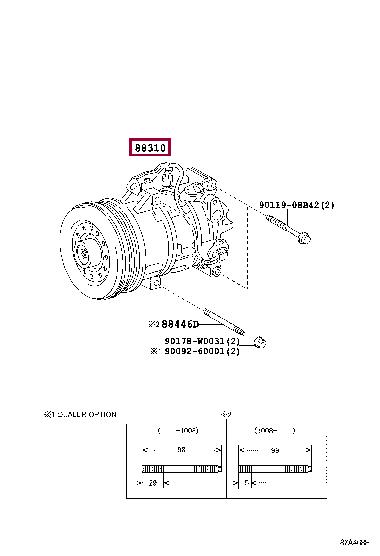 Toyota 88310-0D330 Compressor, air conditioning 883100D330: Buy near me at 2407.PL in Poland at an Affordable price!