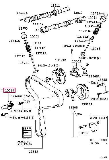 Toyota 13540-65010 Tensioner 1354065010: Buy near me at 2407.PL in Poland at an Affordable price!