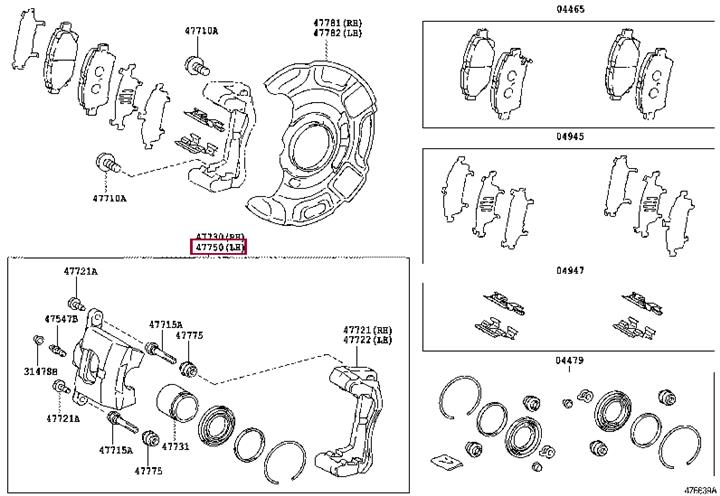 Toyota 47750-74010 Brake caliper 4775074010: Buy near me at 2407.PL in Poland at an Affordable price!