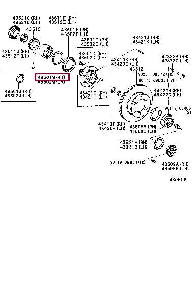 Toyota 90080-36071 Wheel bearing kit 9008036071: Buy near me in Poland at 2407.PL - Good price!