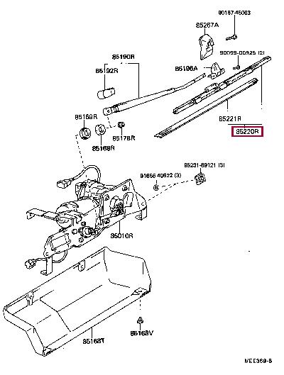 Toyota 8522022460 Щетка стеклоочистителя 8522022460: Купить в Польше - Отличная цена на 2407.PL!