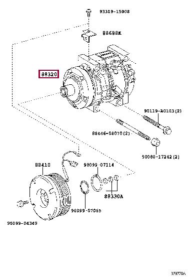 883200C180 Toyota Kompressor klimaanlage