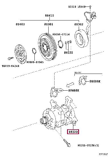 883200D070 Toyota Kompressor klimaanlage