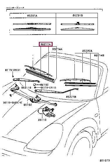 Toyota 8521217101 Wiperblade 8521217101: Buy near me at 2407.PL in Poland at an Affordable price!