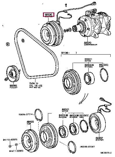 Toyota 88410-14090 Муфта компрессора кондиционера 8841014090: Отличная цена - Купить в Польше на 2407.PL!