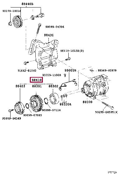 Toyota 88410-53010 CLUTCH ASSY, MAGNET 8841053010: Buy near me at 2407.PL in Poland at an Affordable price!