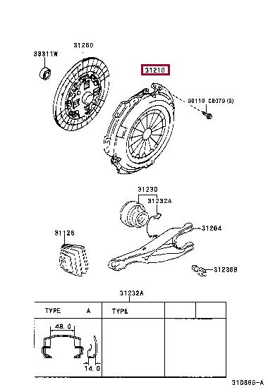 Toyota 31210-35121 Clutch thrust plate 3121035121: Buy near me in Poland at 2407.PL - Good price!