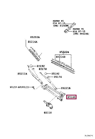 Toyota 85150-42150 LINK ASSY, FR WIPER 8515042150: Buy near me at 2407.PL in Poland at an Affordable price!