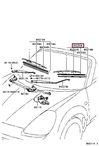 Toyota 85222-48111 Wischblatt 8522248111: Bestellen Sie in Polen zu einem guten Preis bei 2407.PL!