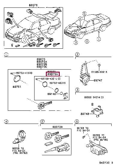 Toyota 89071-50251 Module set, transmitter sub-assy, door control 8907150251: Dobra cena w Polsce na 2407.PL - Kup Teraz!