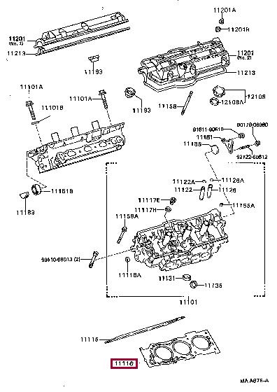 Toyota 11116-62040 Прокладка ГБЦ 1111662040: Приваблива ціна - Купити у Польщі на 2407.PL!