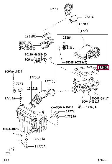 Toyota 17801-BZ120 ELEMENT SUB-ASSY, AI 17801BZ120: Купить в Польше - Отличная цена на 2407.PL!