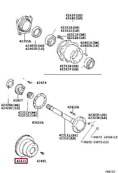 Toyota 42431-60240 Brake disc 4243160240: Buy near me at 2407.PL in Poland at an Affordable price!