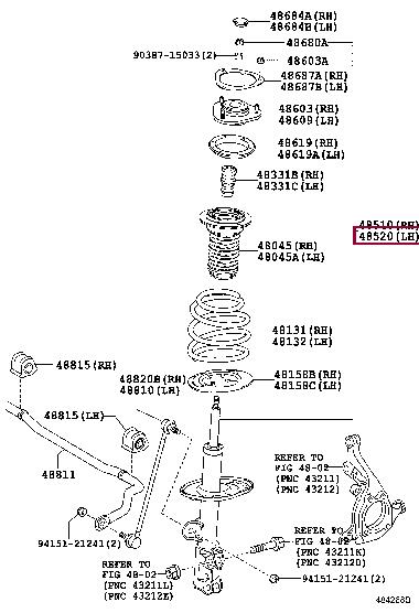 Toyota 48520-80497 Shock absorber assy 4852080497: Buy near me in Poland at 2407.PL - Good price!