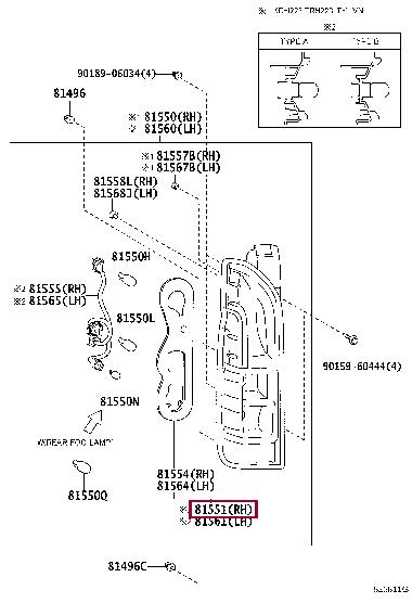 Toyota 81551-26441 Lampa tylna zespolona 8155126441: Dobra cena w Polsce na 2407.PL - Kup Teraz!