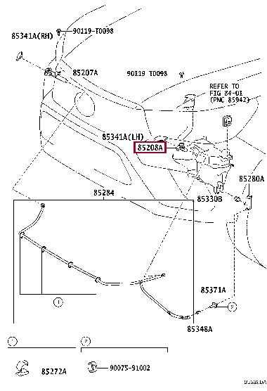 Toyota 85208-0K040 Активатор форсунки омивача 852080K040: Приваблива ціна - Купити у Польщі на 2407.PL!