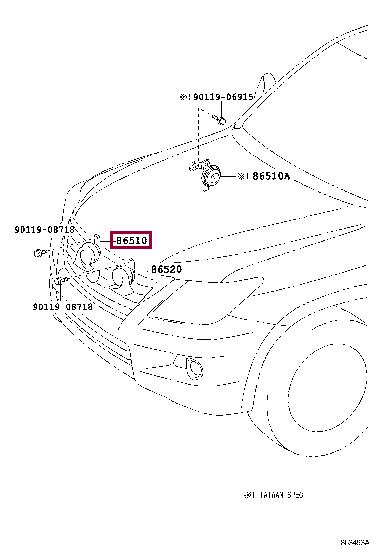 Toyota 86510-60310 Sygnał dźwiękowy 8651060310: Dobra cena w Polsce na 2407.PL - Kup Teraz!