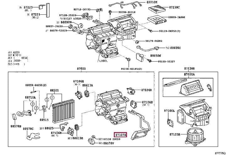 Toyota 87107-30560 Unit sub-assy, heater radiator 8710730560: Отличная цена - Купить в Польше на 2407.PL!
