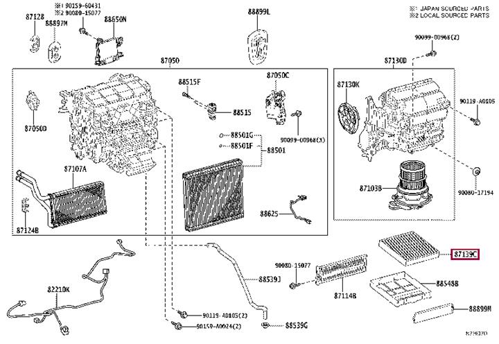 Toyota 87139-0E040 Фільтр салону 871390E040: Купити у Польщі - Добра ціна на 2407.PL!